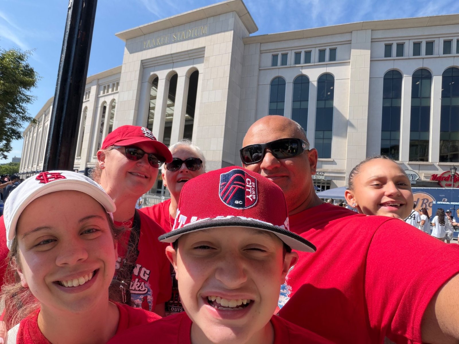 The Fantroy family at Yankee Stadium