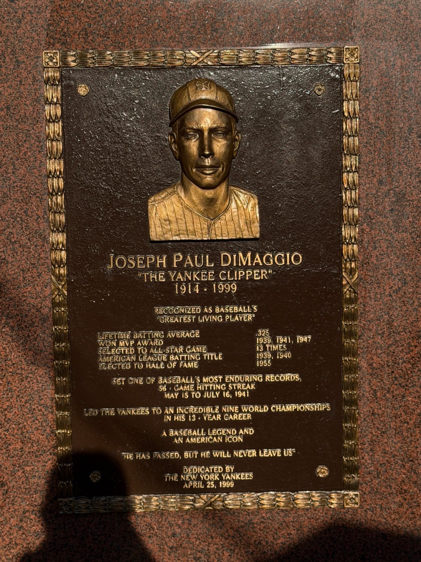 Yankee Stadium trip photo