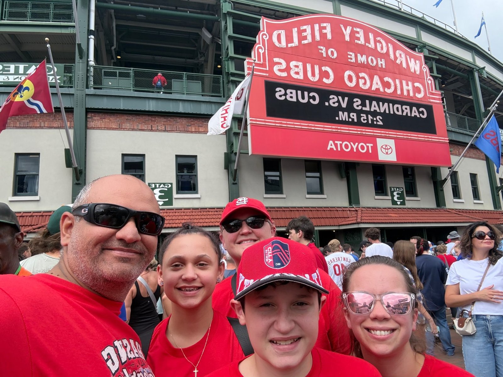 The Fantroy family at Wrigley Field